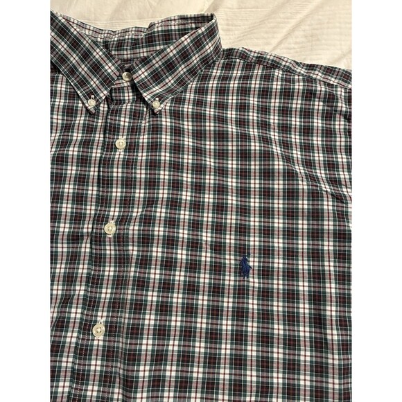 Ralph Lauren Performance Button Down Shirt 2XLT Blue Green Red Plaid Lightweight - Picture 1 of 10